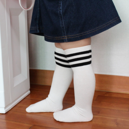 TRIPLE LINE NON SLIP KNEE SOCKS | KIDS | ONE SIZE