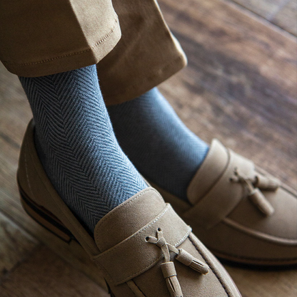 OBLIQUE LINE JACQUARD | SUIT SOCKS