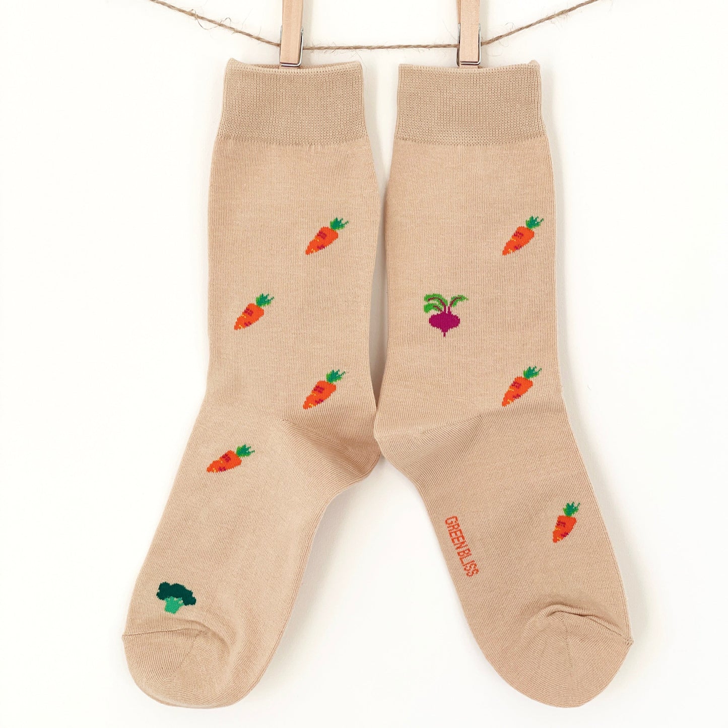 UNISEX | VEGETABLES SOCKS | BEIGE