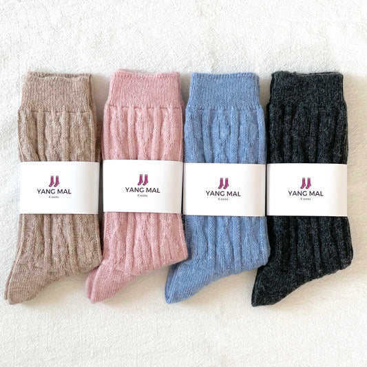 TWIST ALPACA WOOL SOCKS