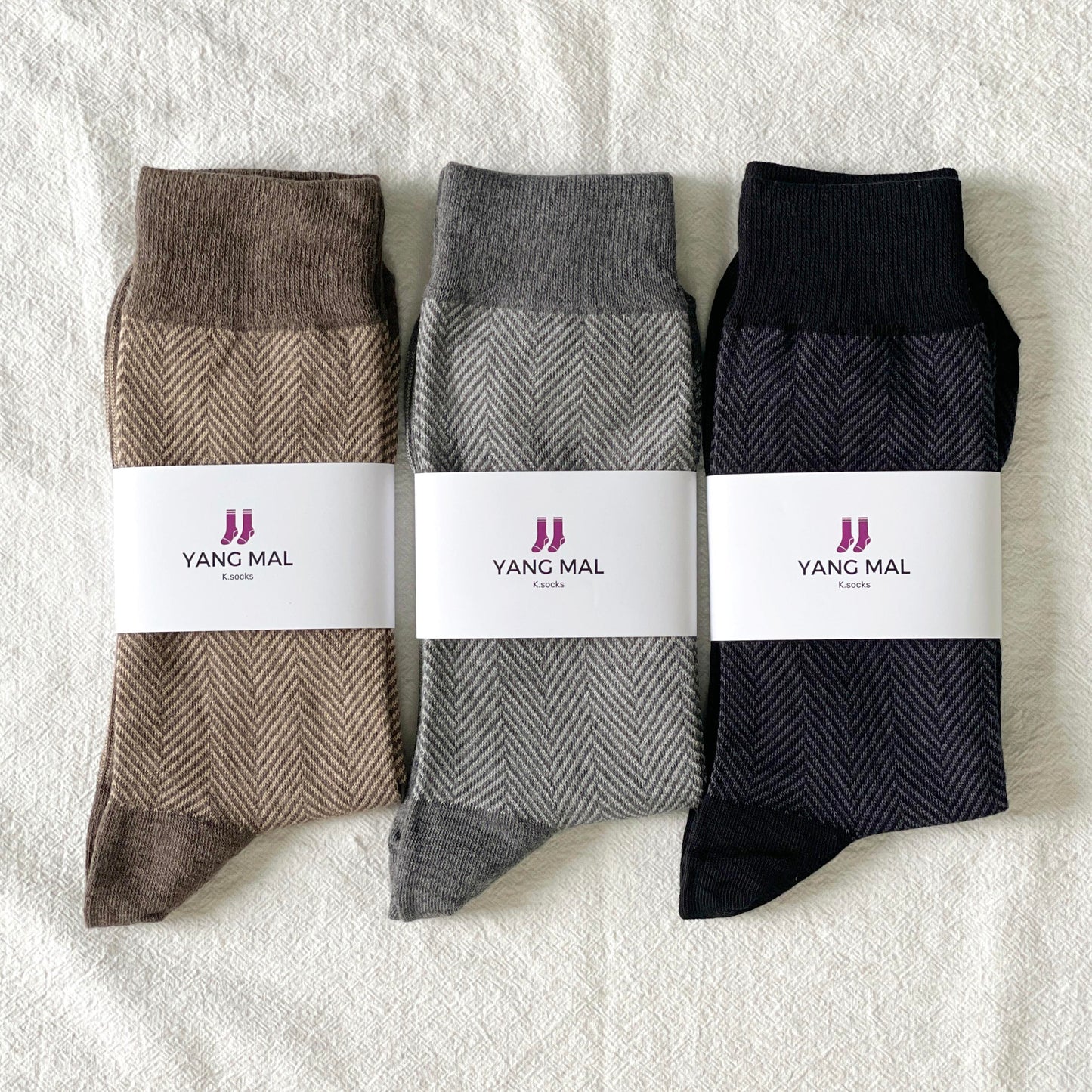 OBLIQUE LINE JACQUARD | SUIT SOCKS