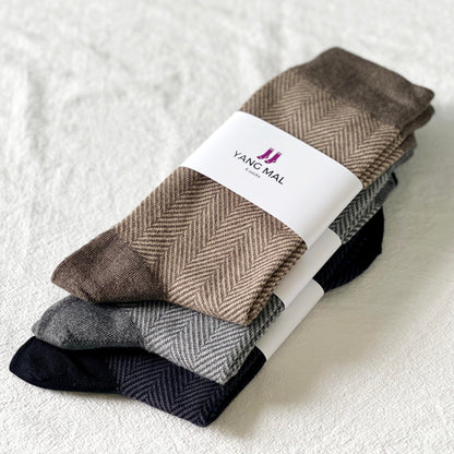 OBLIQUE LINE JACQUARD | SUIT SOCKS