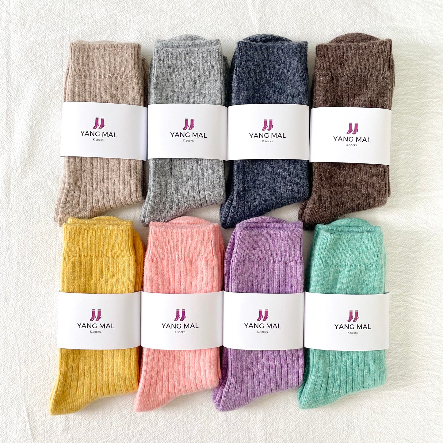 RIBBED CASHMERE WOOL SOCKS