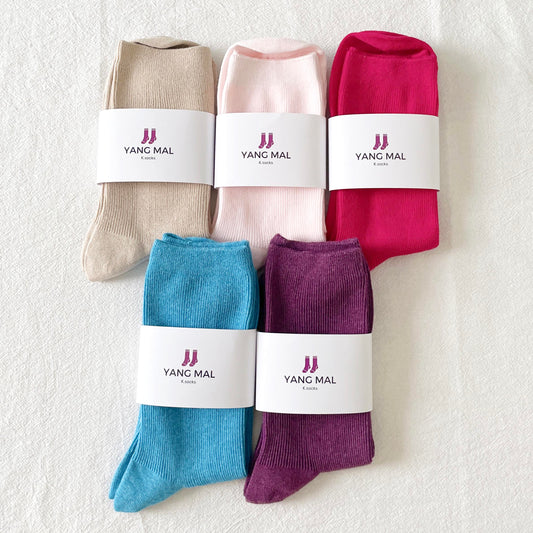 COLOUR RIBBED SOCKS | WOMEN