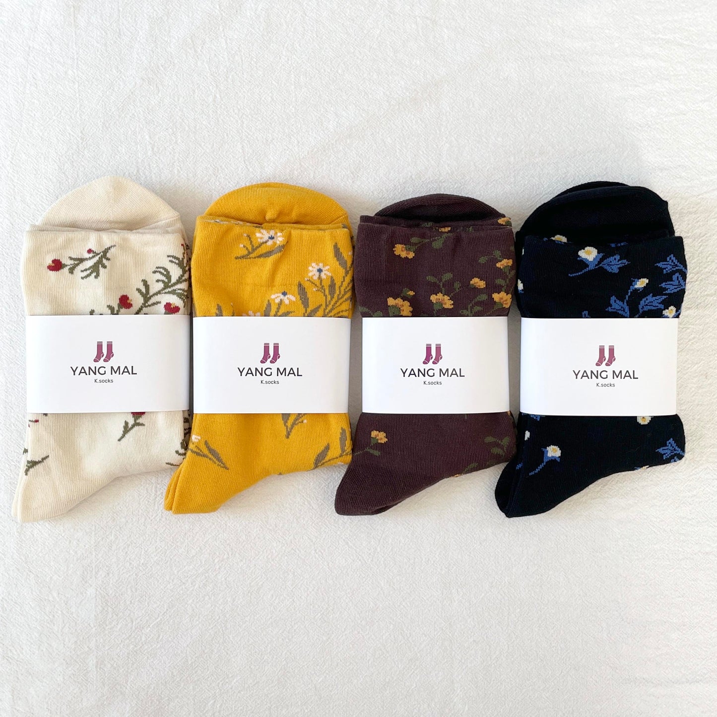 [SET] TWIST FLORAL SOCKS