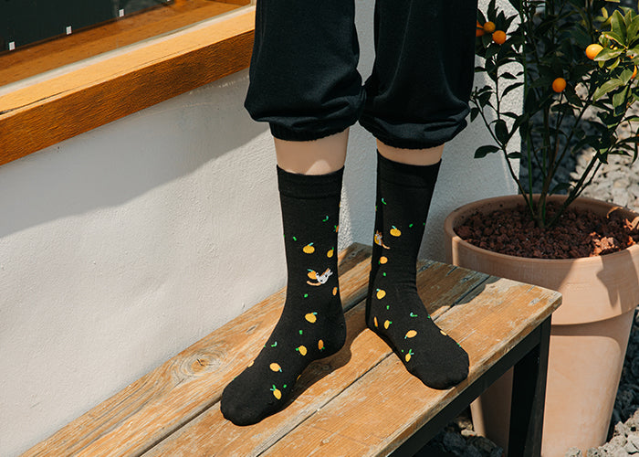 UNISEX | TANGERINE & CAT SOCKS