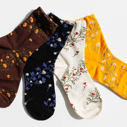 [SET] TWIST FLORAL SOCKS