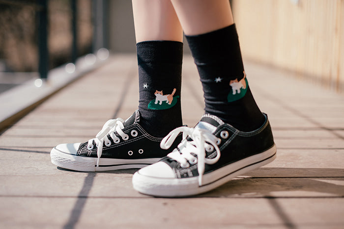 UNISEX | LEAF CAT SOCKS