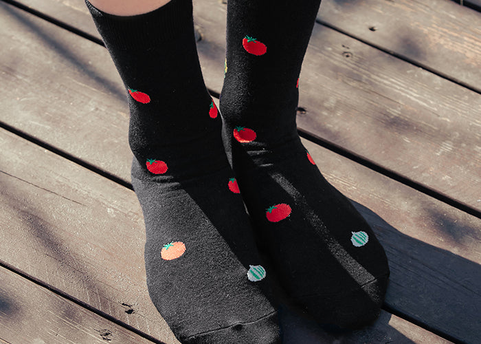 UNISEX | VEGETABLES SOCKS | BLACK