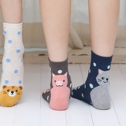 DOTTED PATTERN ANIMALS SOCKS