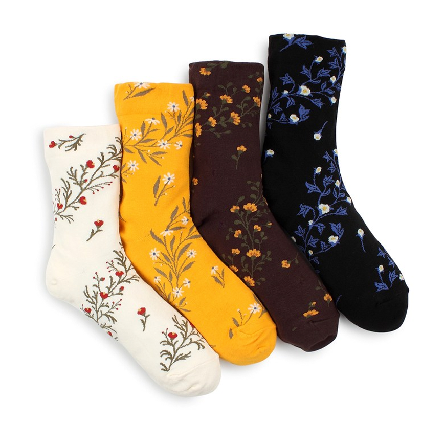 [SET] TWIST FLORAL SOCKS