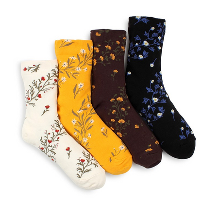 floral pattern socks