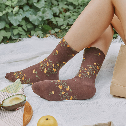 TWIST FLORAL SOCKS