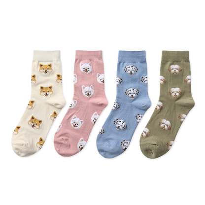 [SET] DOG FACED SOCKS