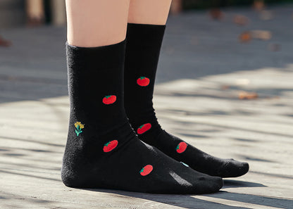 UNISEX | VEGETABLES SOCKS | BLACK