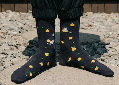 UNISEX | TANGERINE & CAT SOCKS