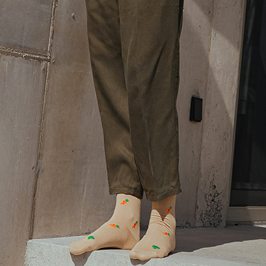 UNISEX | VEGETABLES SOCKS | BEIGE